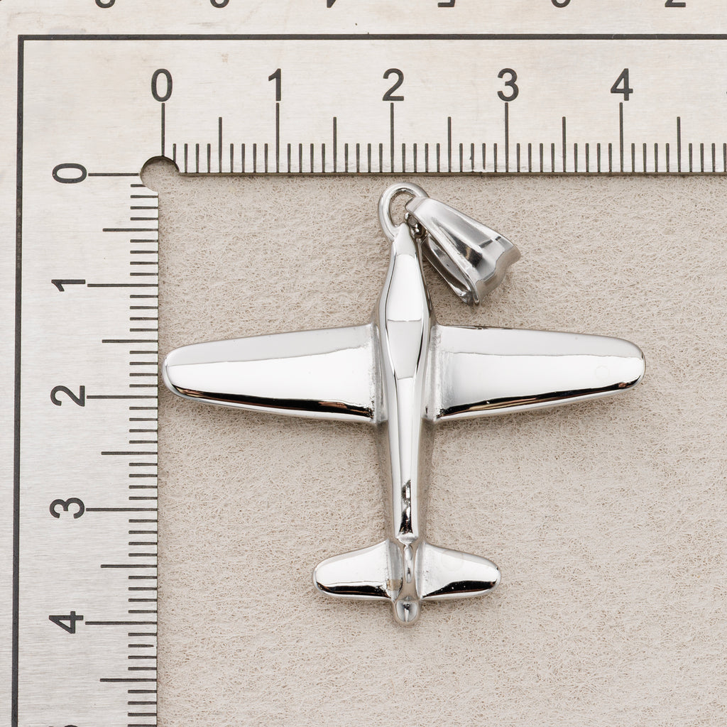 Launch Promo: Stainless Steel Sky Explorer Airplane Pendant | Sold Each