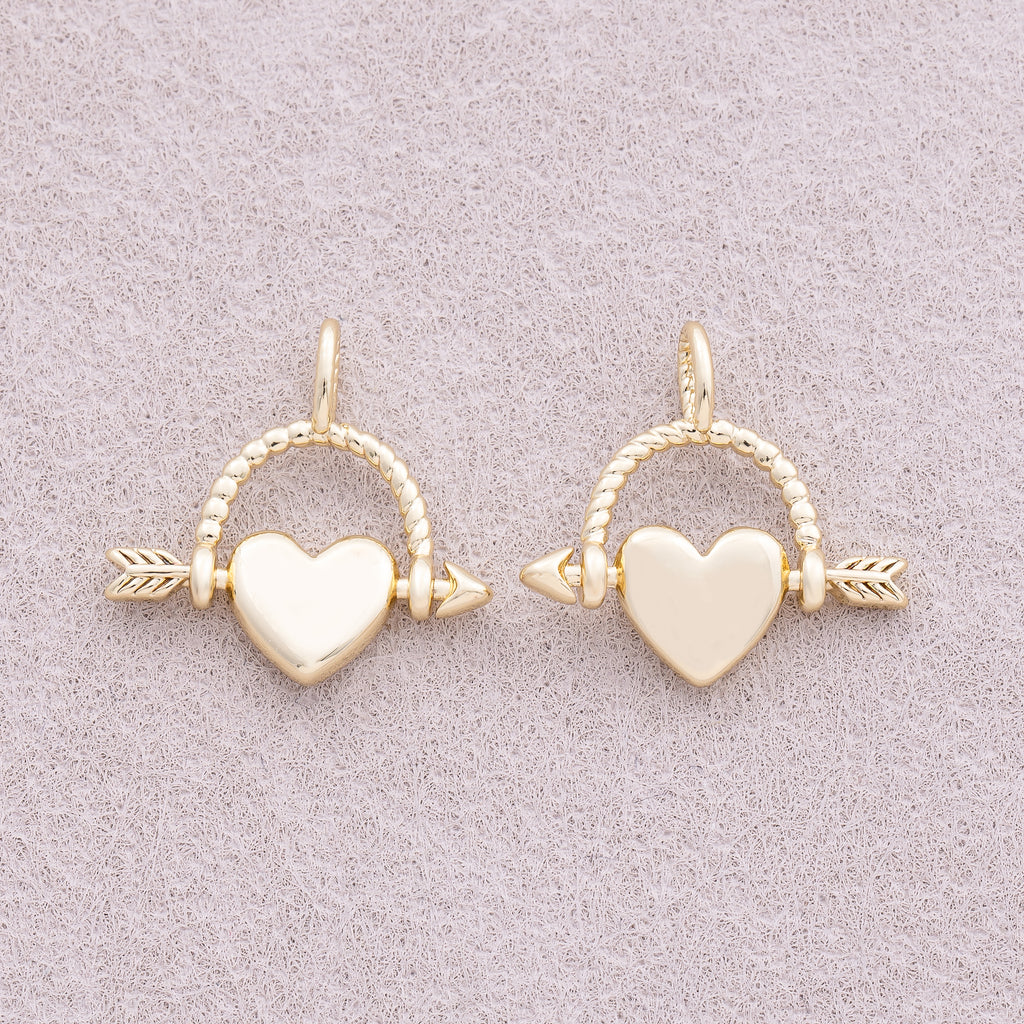 16K Gold Plated Plain Cupids Arrow Pendant - Sold Each