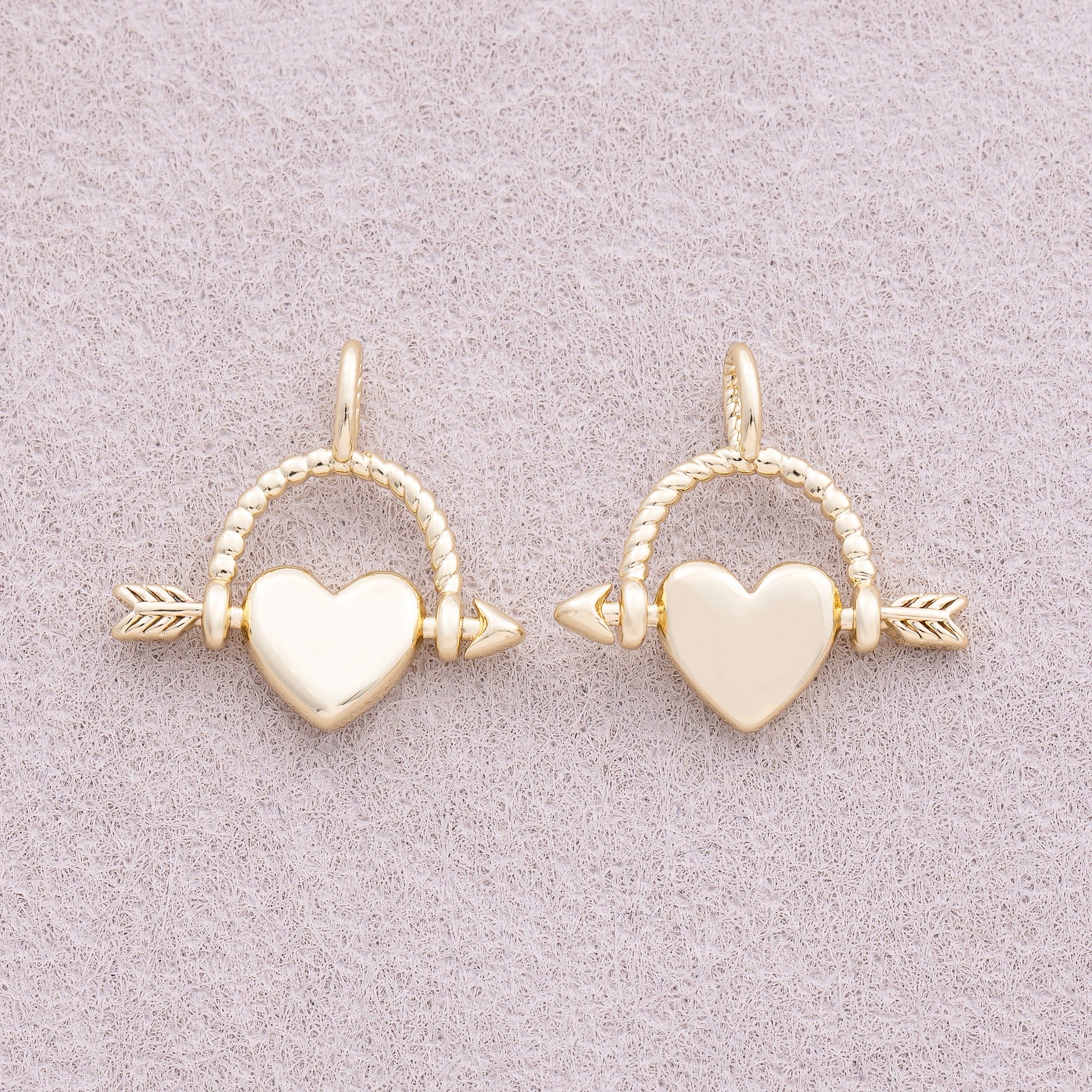 16K Gold Plated Plain Cupids Arrow Pendant - Sold Each