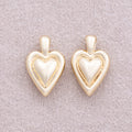 16K Gold Plated Plain Love Heart Bezel Pendant - Sold Each