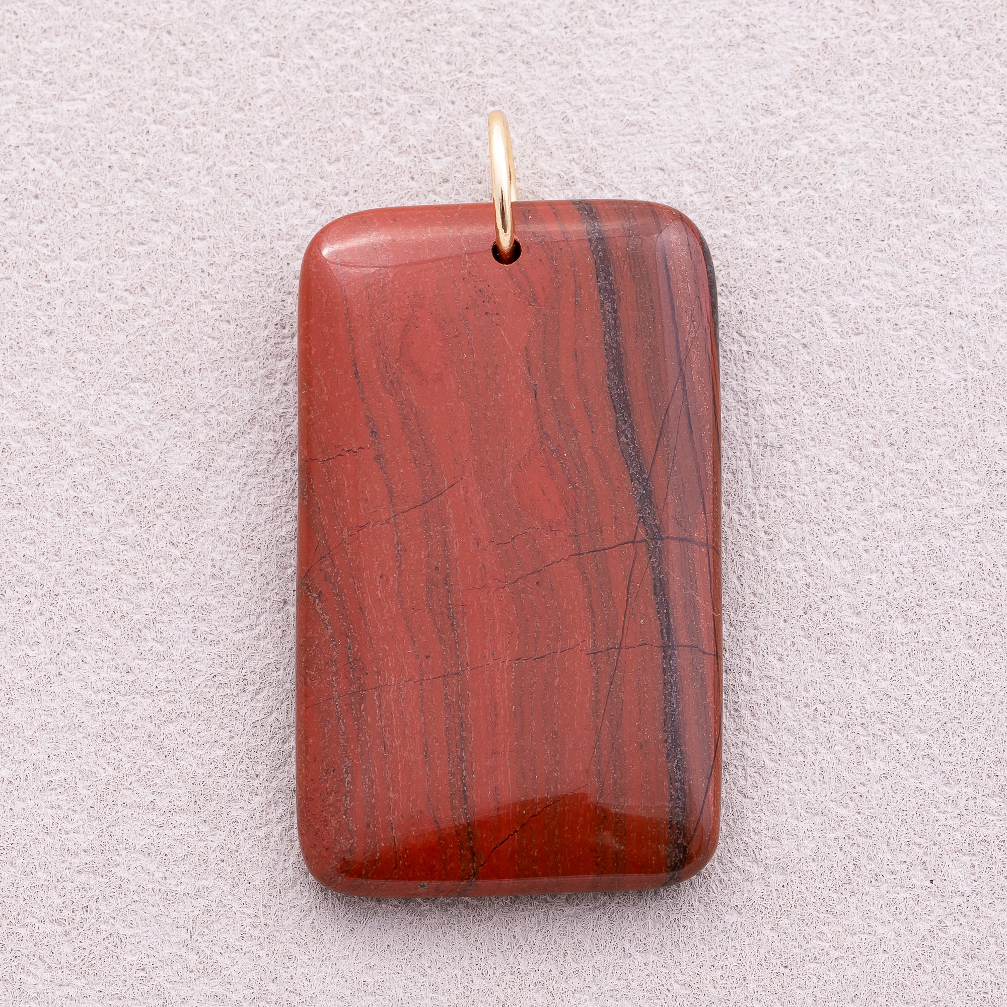 18K Gold Plated Multicolor Natural Gemstone Rectangular Pendant - Sold Each