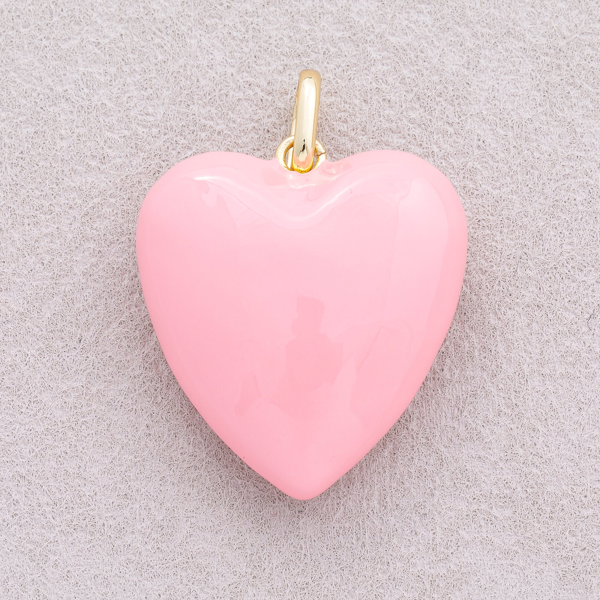 16K Gold Plated Colorful Pastel Heart Pendant - Sold Each