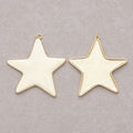 16K Gold Plated Plain Celestial Star Pendant - Sold Each