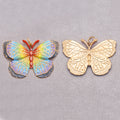 Gold PVD Stainless Steel Rainbow Butterfly Mariposa Animal Pendant