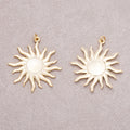 Gold PVD Stainless Steel Minimalist Celestial Sunburst Charm