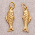 Gold PVD Stainless Steel Large Fish Multidimensional Animal Pendant