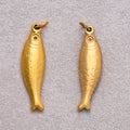 Gold PVD Stainless Steel Minimalist Ocean Fish Charm