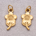 Gold PVD Stainless Steel Minimalist Daisy Flower Mini Charm