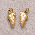 Gold PVD Stainless Steel Organic Nugget Mini Charm