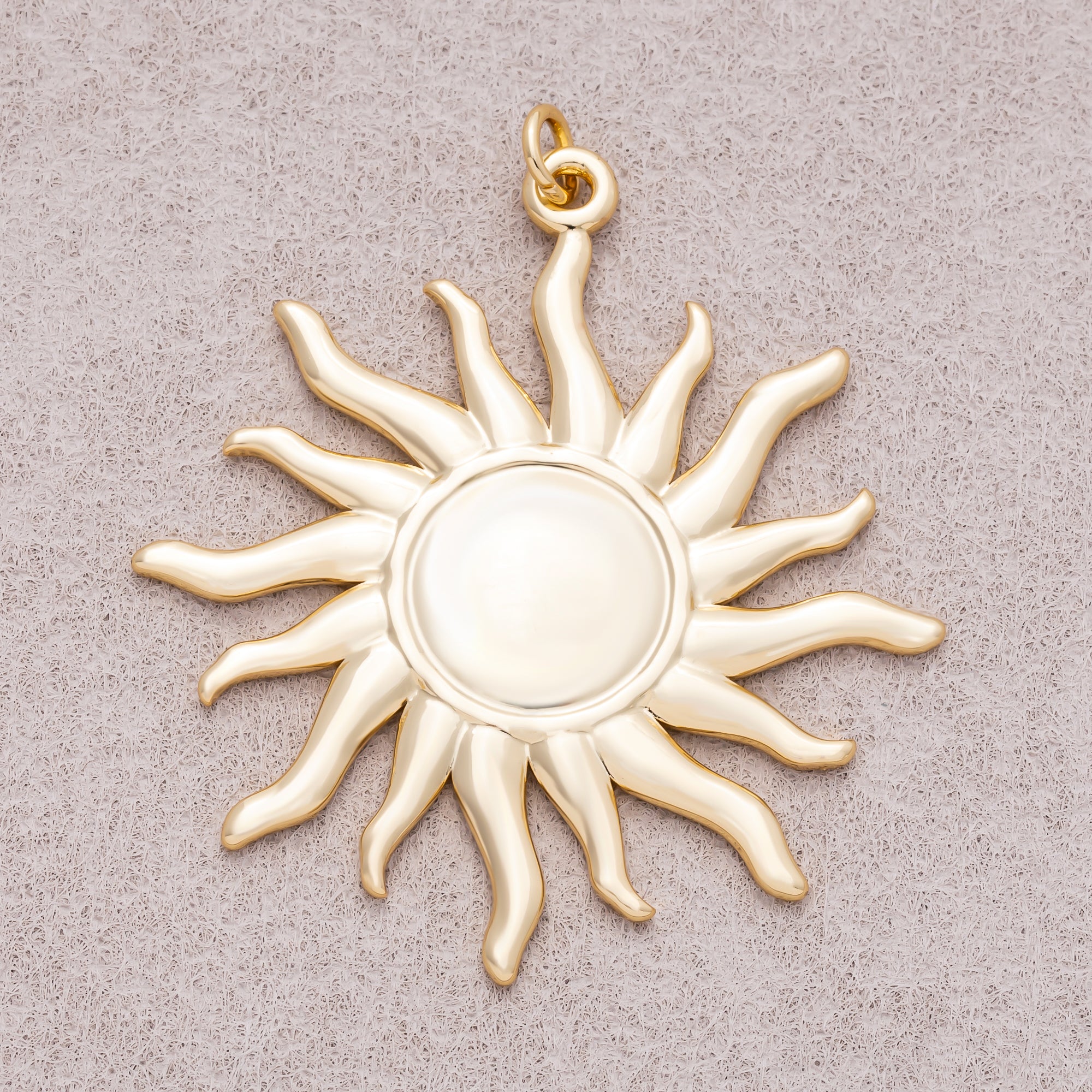 Gold PVD Stainless Steel Minimalist Celestial Sunburst Charm