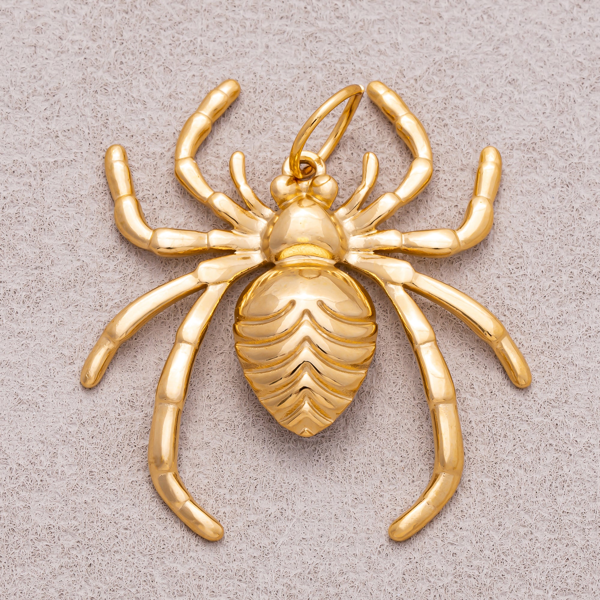 Gold PVD Stainless Steel 8 Legged Spider Animal Charm