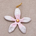 Gold PVD Stainless Steel Pink, Green, Black Enamel Gradient Flower Charm
