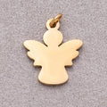 Gold PVD Stainless Steel Silhouette Baby Angel Charm in Gold & Silver