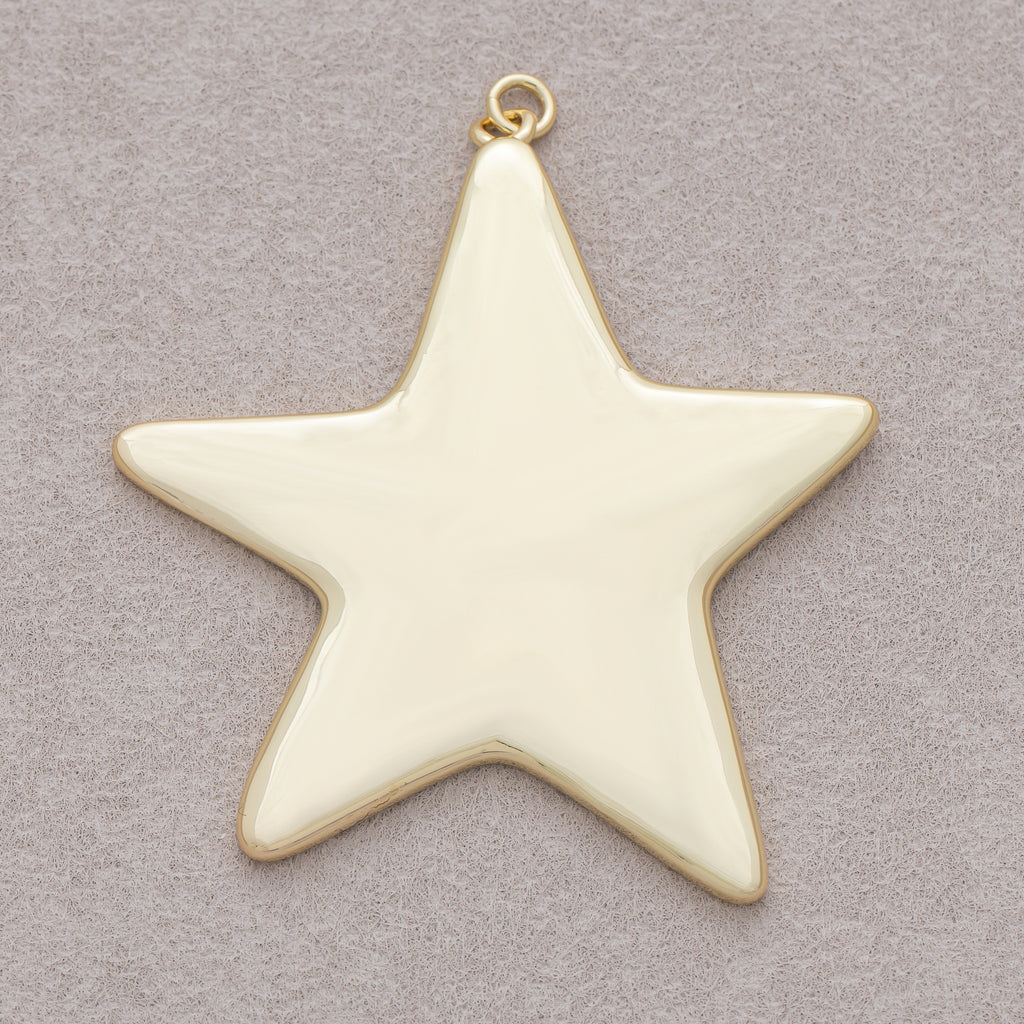 16K Gold Plated Plain Celestial Star Pendant - Sold Each