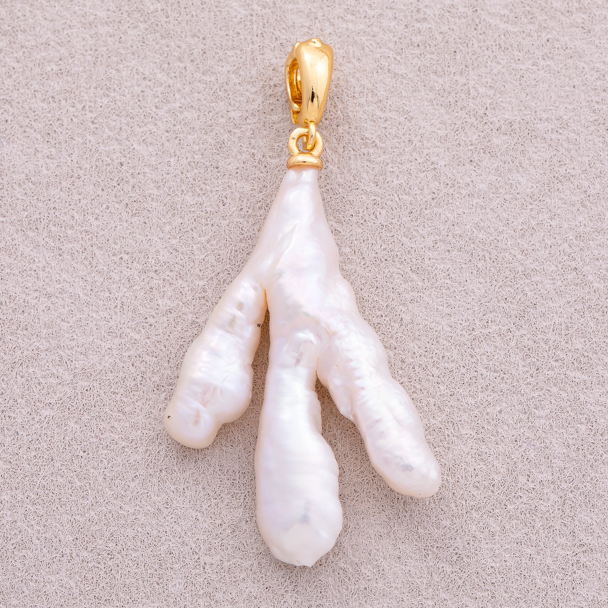 18K Gold Plated Purple, Pink, White Baroque Freshwater Pearl Pendant - Sold Each