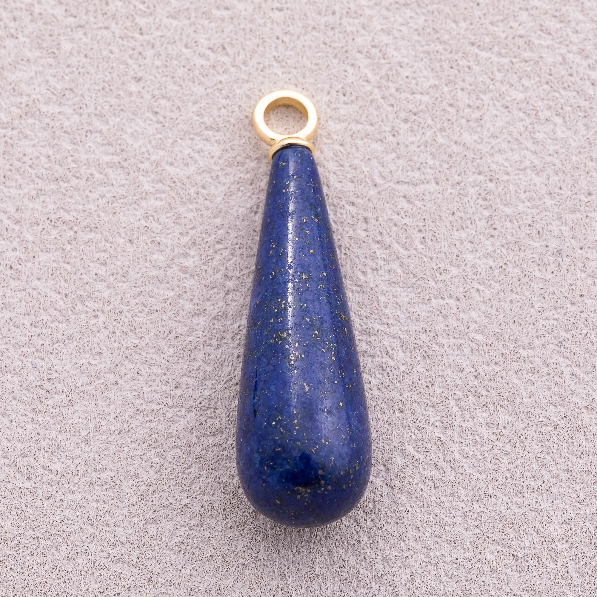18K Gold Plated Multicolor Natural Gemstone Long Teardrop Pendant - Sold Each