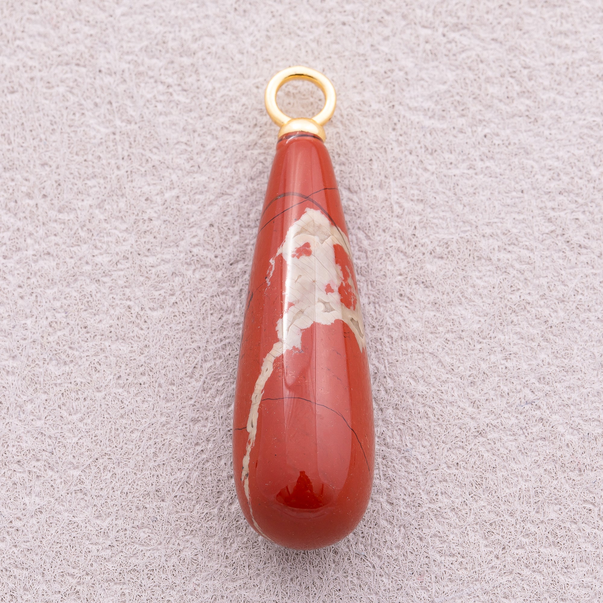18K Gold Plated Multicolor Natural Gemstone Long Teardrop Pendant - Sold Each