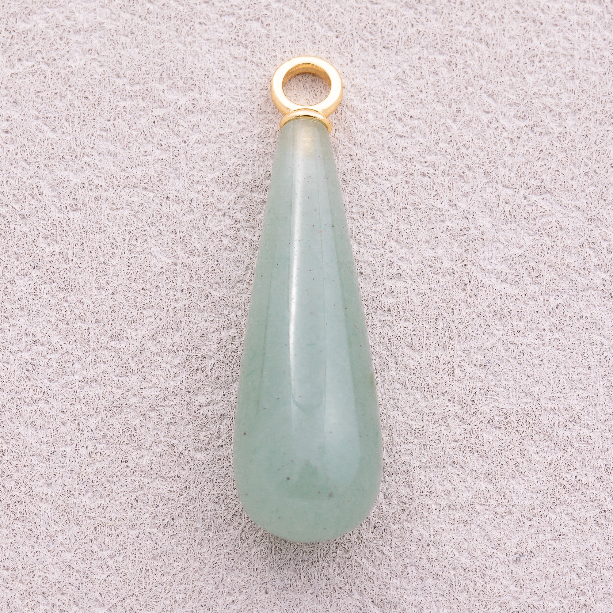 18K Gold Plated Multicolor Natural Gemstone Long Teardrop Pendant - Sold Each