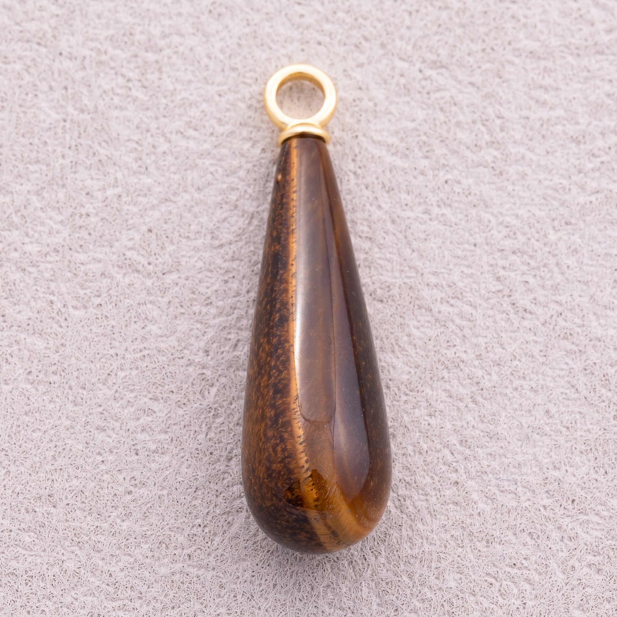 18K Gold Plated Multicolor Natural Gemstone Long Teardrop Pendant - Sold Each