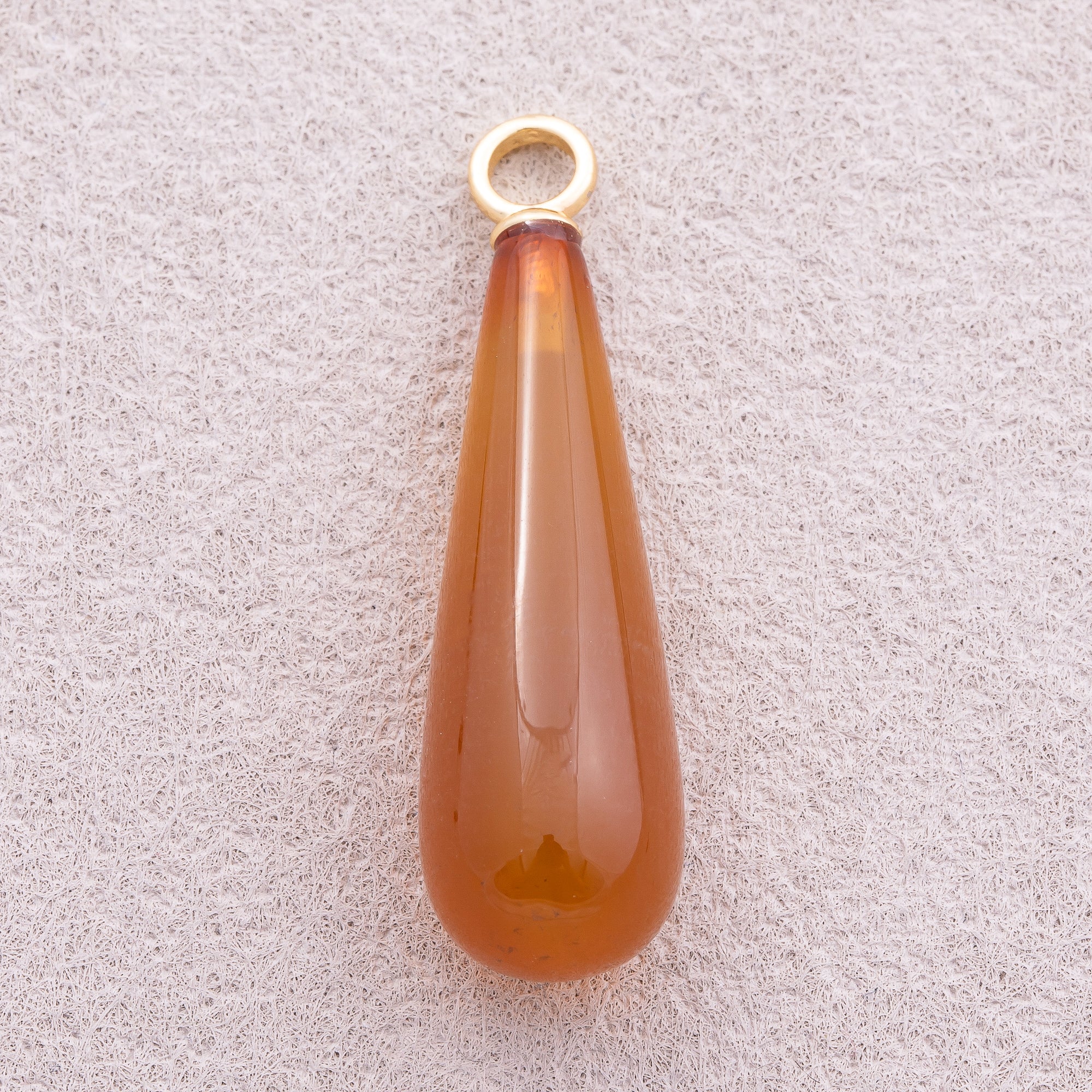 18K Gold Plated Multicolor Natural Gemstone Long Teardrop Pendant - Sold Each