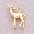 16K Gold Plated Cute Giraffe Animal Charm - Sold Each