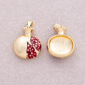 16K Gold Plated Multidimensional Sweet Pomegranate Fruit Pendant - Sold Each