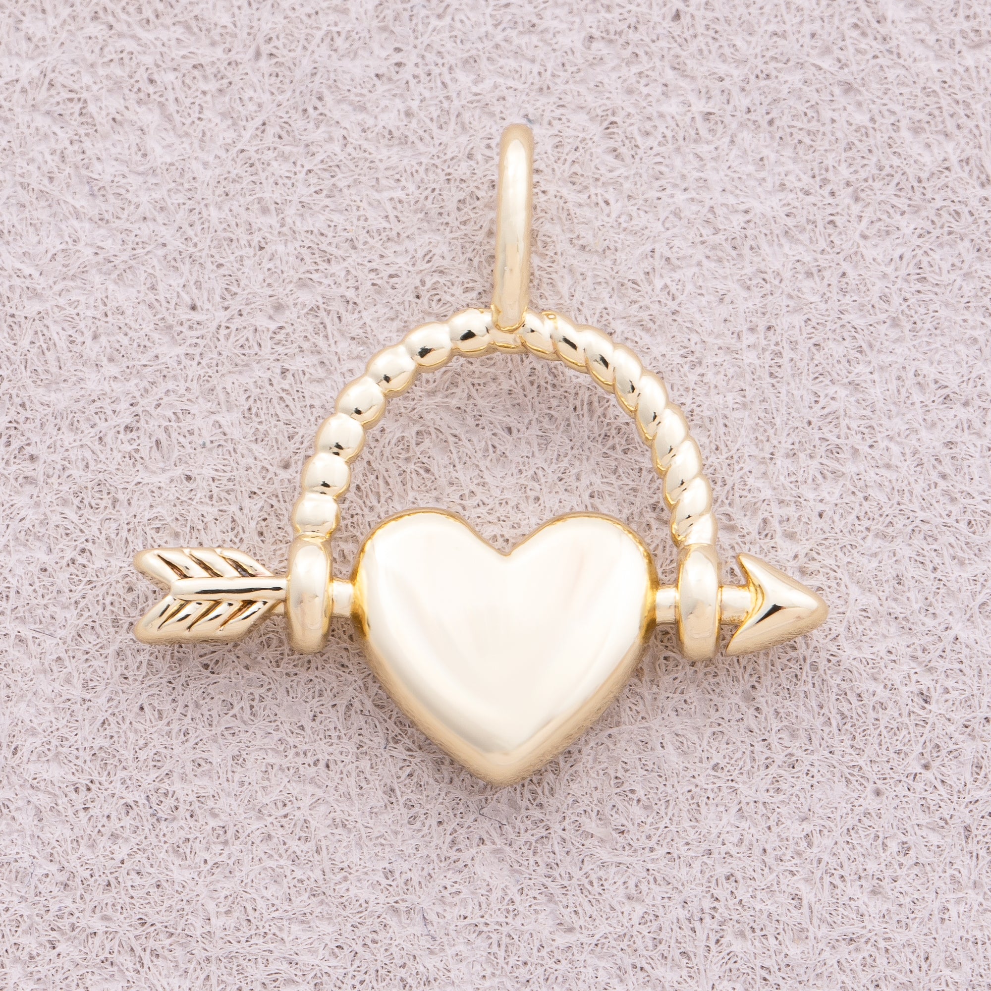 16K Gold Plated Plain Cupids Arrow Pendant - Sold Each