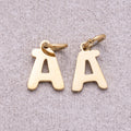 Gold PVD Stainless Steel Plain Alphabet Letter Mini Charm A-Z