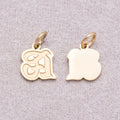 Gold PVD Stainless Steel Old English Alphabet Letter Mini Charm A-Z