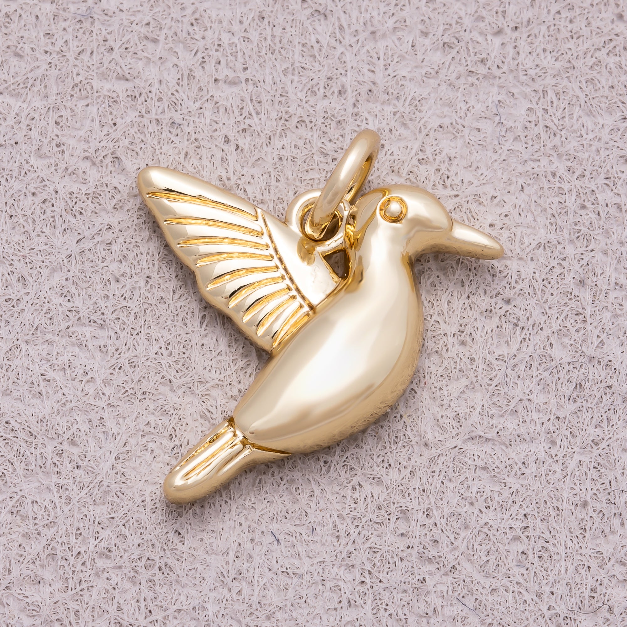 16K Gold Plated Plain Pigeon Bird Animal Charm - Sold Each