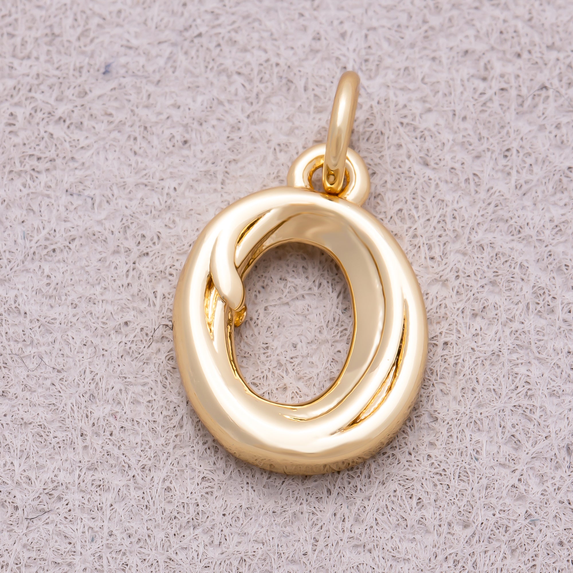 16K Gold Plated Vintage Molten Number Charm (0-9) - Sold Each