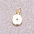 16K Gold Plated Solitaire CZ Puffy Balloon Number Charm (0-9) - Sold Each