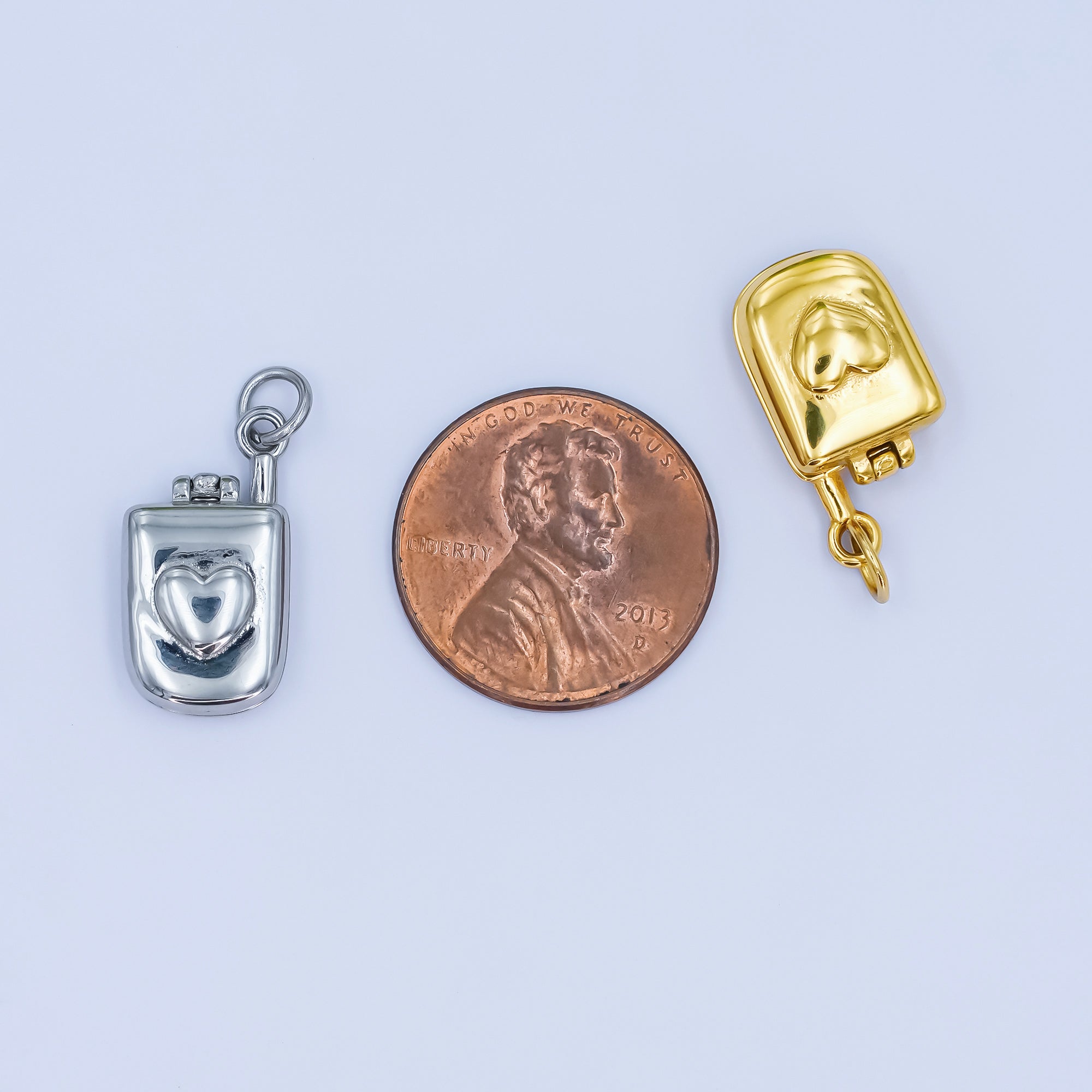 Launch Promo: 24K Gold PVD Stainless Steel Open Locket Handphone Charm | Sold Each