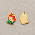 Launch Promo: 24K Gold PVD Stainless Steel Little Mermaid Ocean Enamel Charm | Sold Each