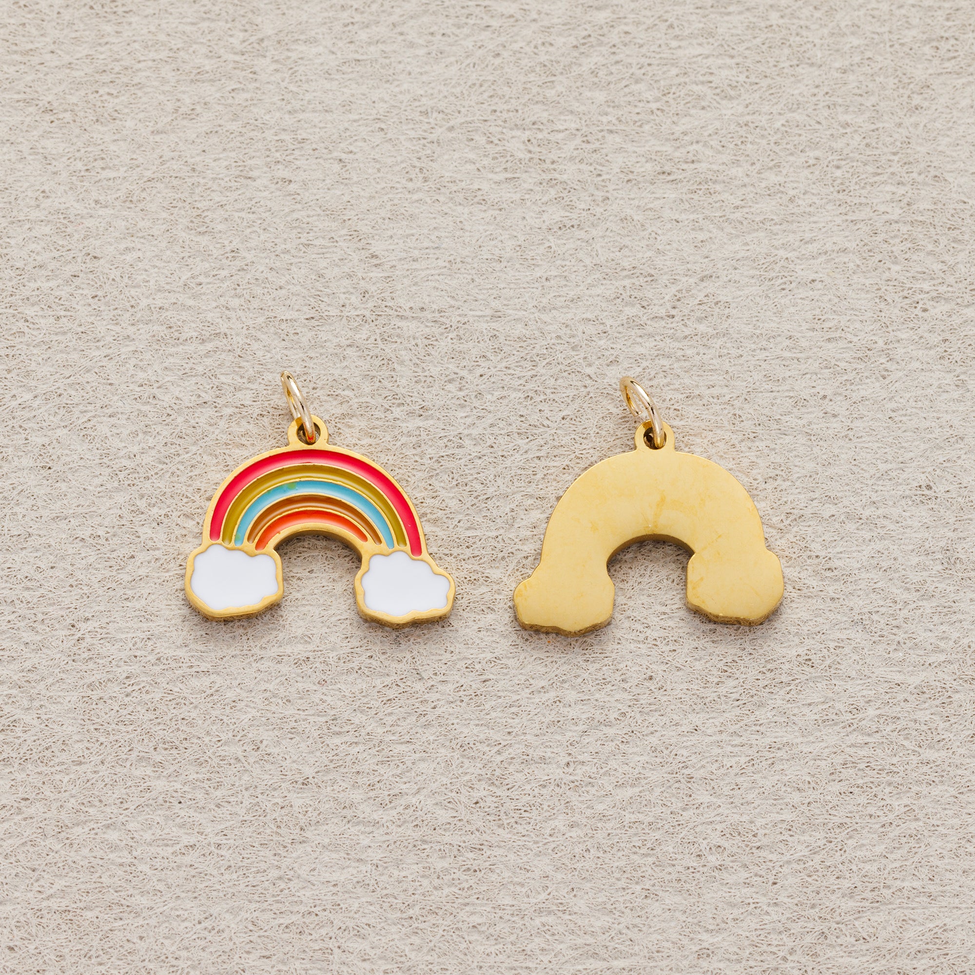 Launch Promo: 24K Gold PVD Stainless Steel Colorful Rainbow Enamel Charm | Sold Each