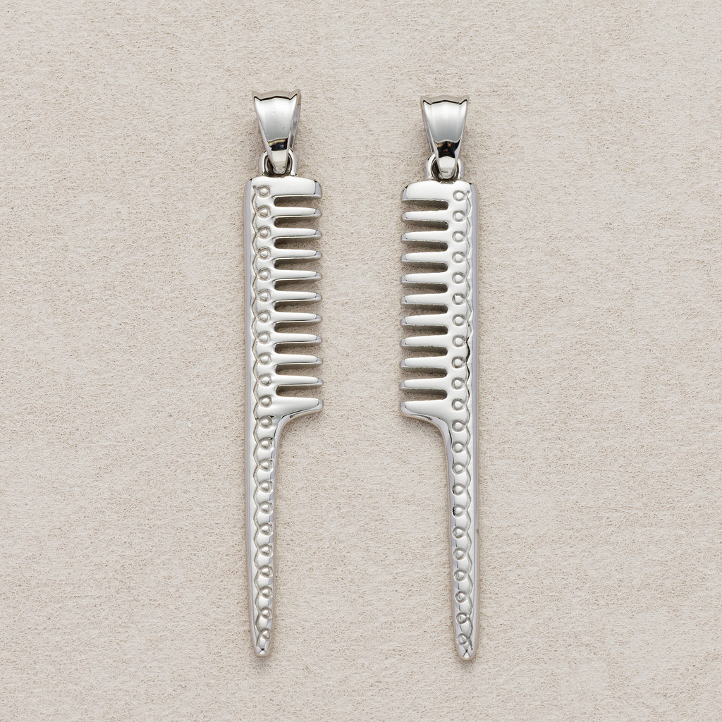 Launch Promo: Stainless Steel Minimalist Hair Stylist Comb Pendant | Sold Each