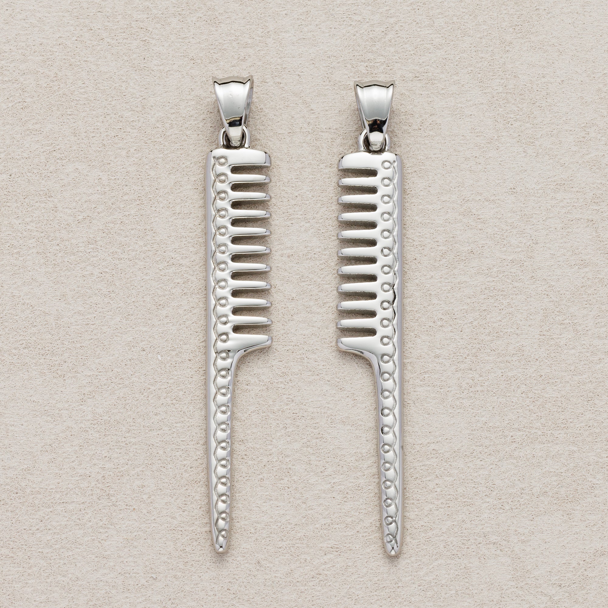Launch Promo: Stainless Steel Minimalist Hair Stylist Comb Pendant | Sold Each