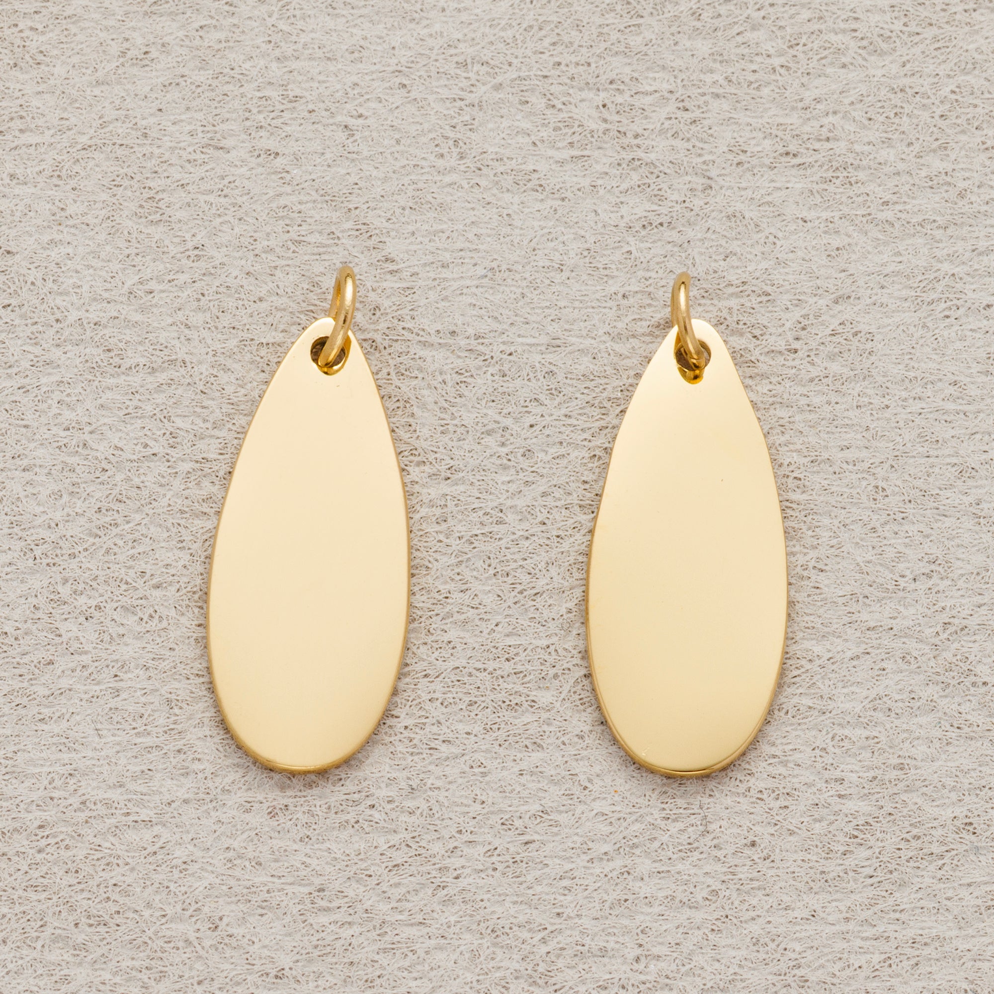 Launch Promo: 24K Gold PVD Stainless Steel Minimalist Teardrop Tag Pendant | Sold Each