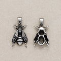Launch Promo: Stainless Steel Vintage Textured Honeybee Animal Pendant | Sold Each