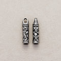 Launch Promo: Stainless Steel Antique Tribal Totem Cylinder Tube Pendant | Sold Each