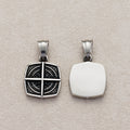 Launch Promo: Stainless Steel Square Shield Compass Pendant | Sold Each