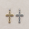 Launch Promo: 24K Gold PVD Stainless Steel Gothic Filigree Cross Pendant | Sold Each