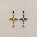Launch Promo: 24K Gold PVD Stainless Steel Hollow Heart Cross Pendant in Gold & Silver | Sold Each