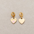 Launch Promo: 24K Gold PVD Stainless Steel Pink Sibling Love Heart Charm | Sold Each