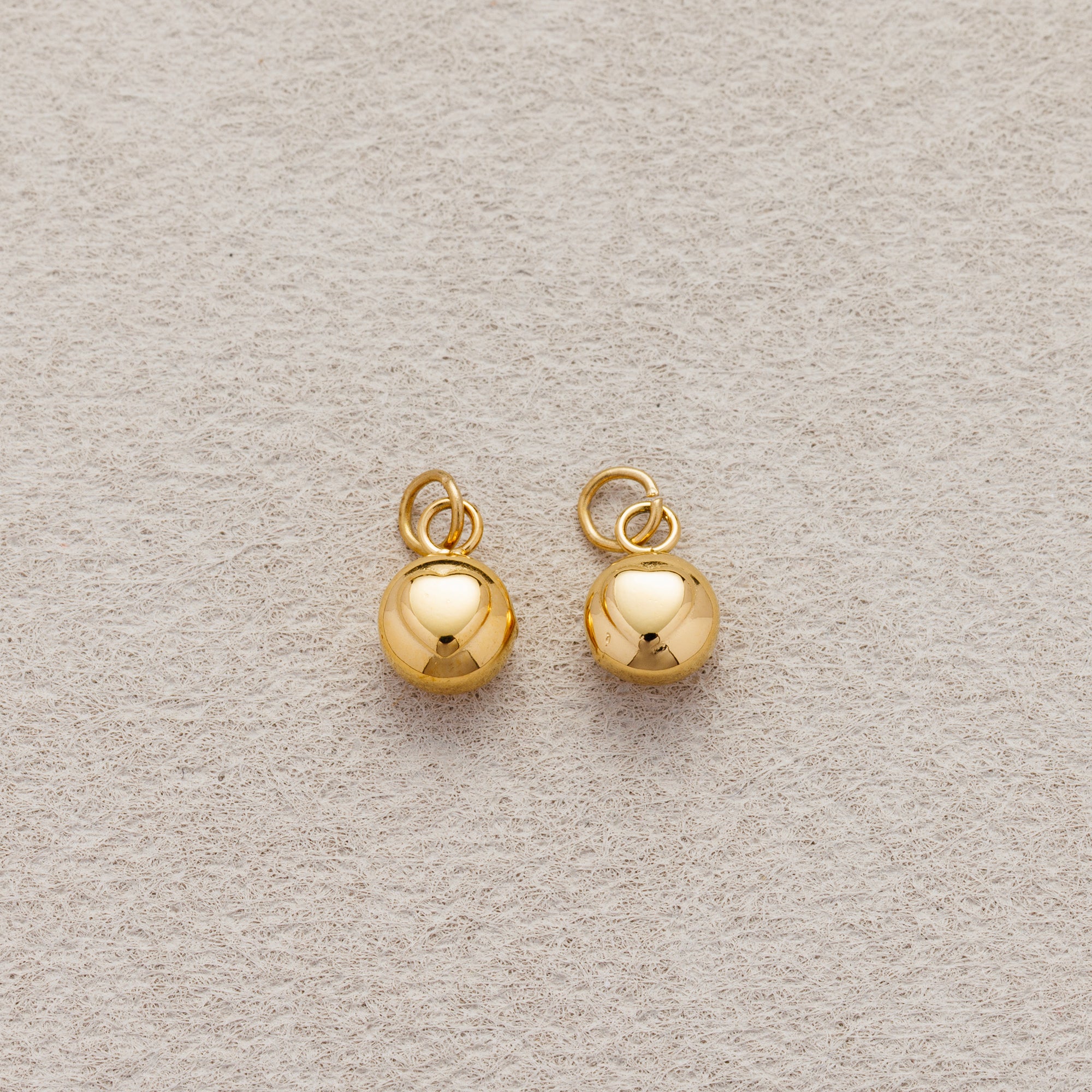 Launch Promo: 24K Gold PVD Stainless Steel Heart Round Ball Charm | Sold Each