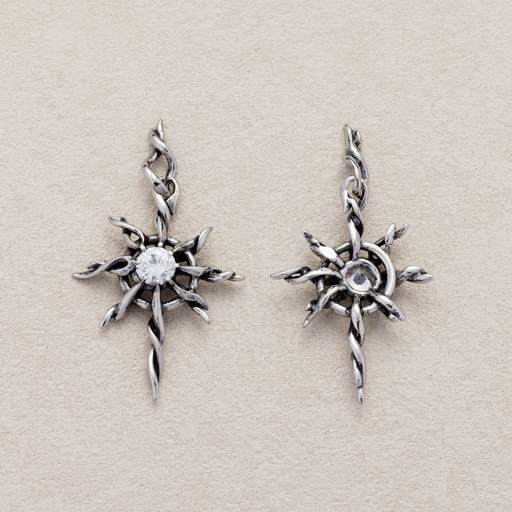 Launch Promo: Stainless Steel Gothic Starburst Cross Pendant | Sold Each