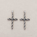 Launch Promo: Stainless Steel Spiral Rope Religious Cross Pendant | Sold Each