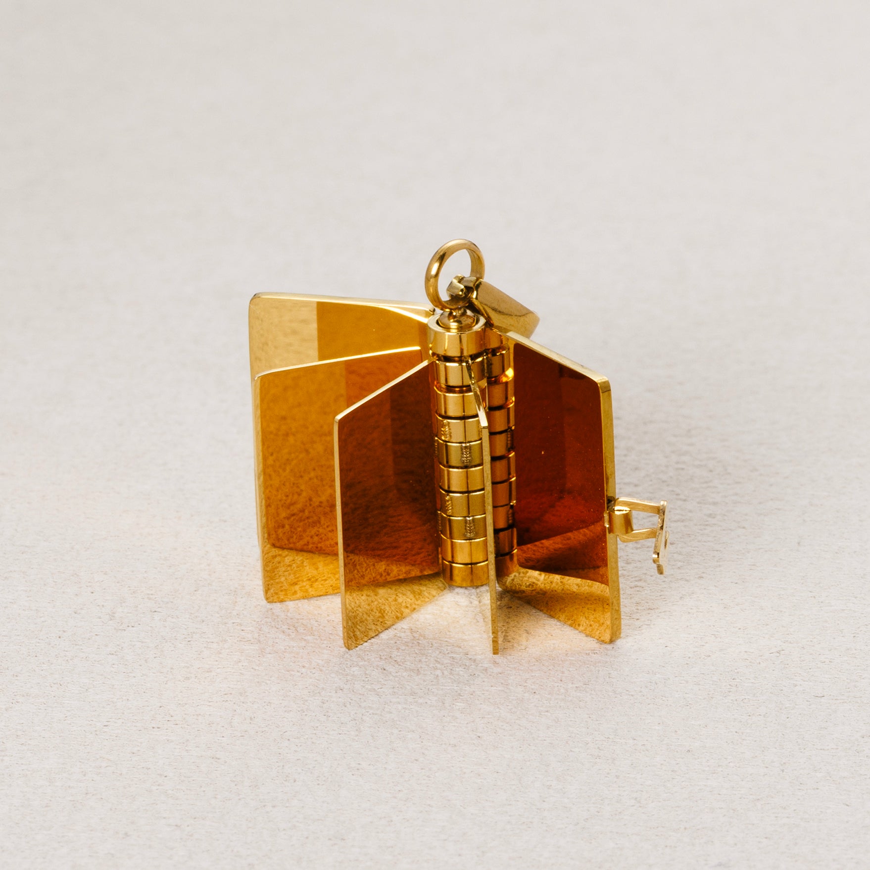 Launch Promo: 18K Gold PVD Stainless Steel Openable Turn Page Dairy Book Pendant | Sold Each