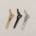 Launch Promo: 24K Gold PVD Stainless Steel Textured Scissors Pendant | Sold Each