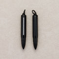 Launch Promo: 24K Gold PVD Stainless Steel Black Military Bullet Pendant | Sold Each